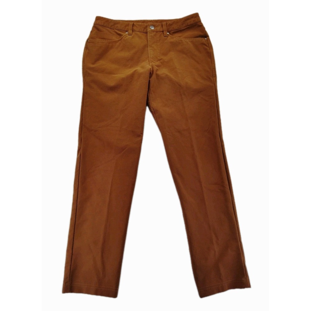 Lululemon ABC Pants Mens 32 Brown Utilitech Slim Fit Canvas Golf Stretch LM5ABOS
